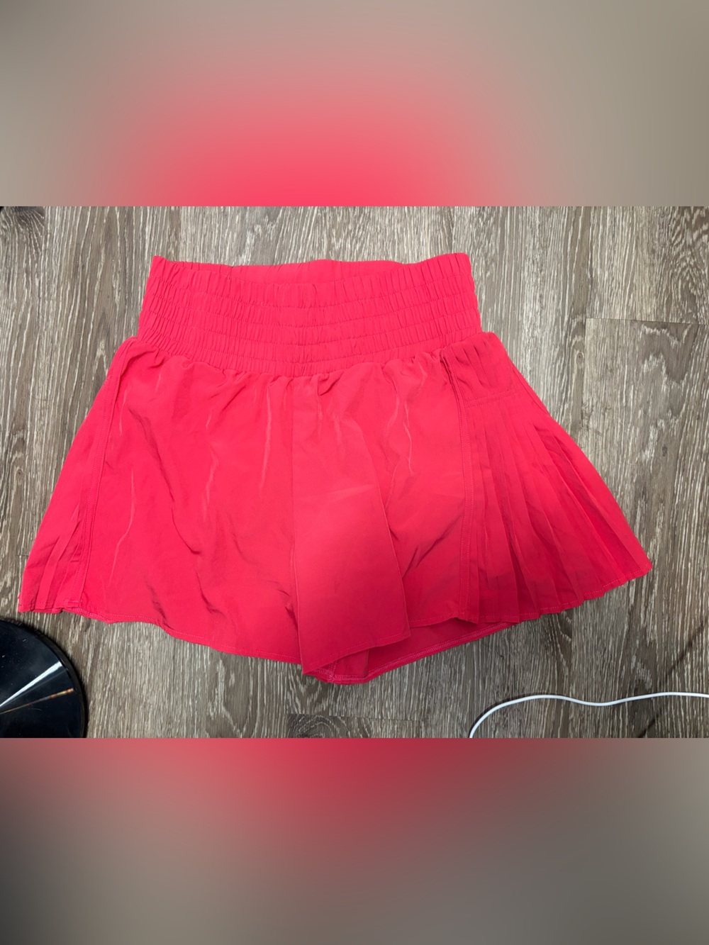 Amazon Women’s Hot Pink Smocked-Waist Pleated Skort